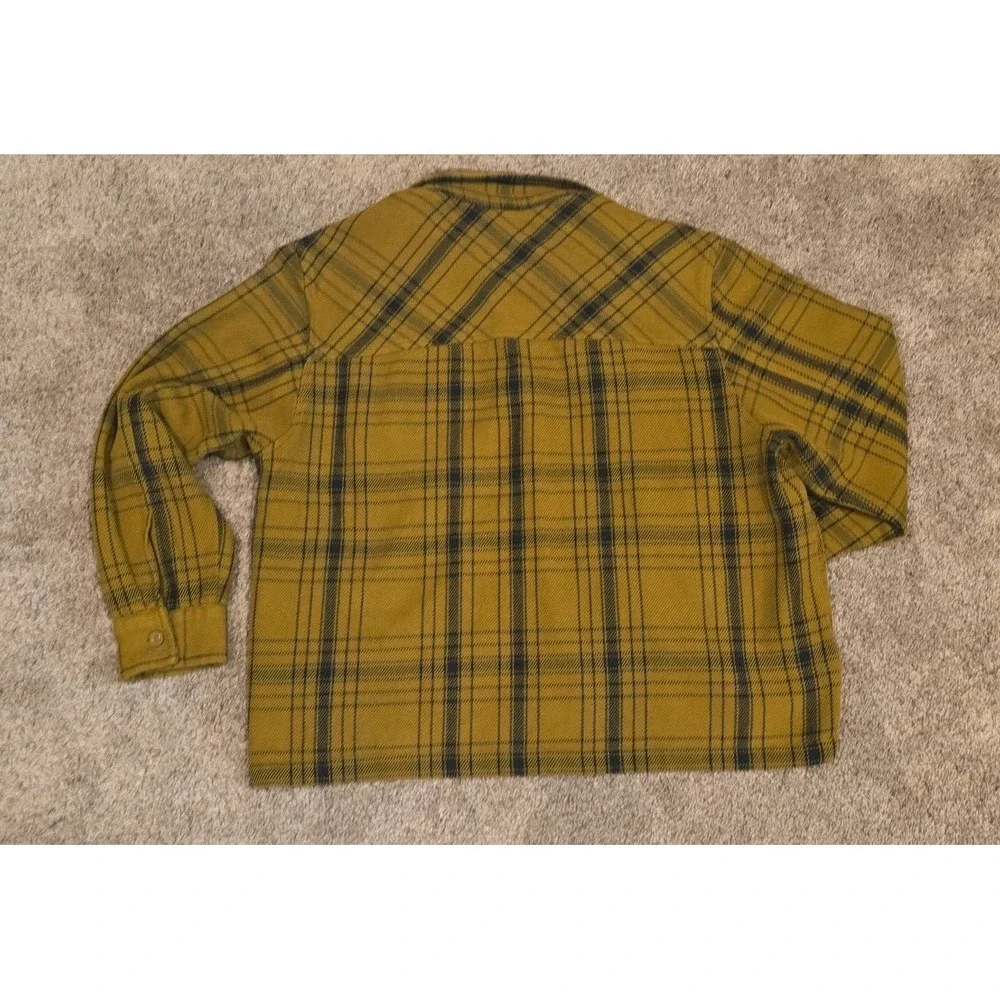 North Face TNF Valley Twill Utility Shacket Lined Jacket Size L Plaid Green